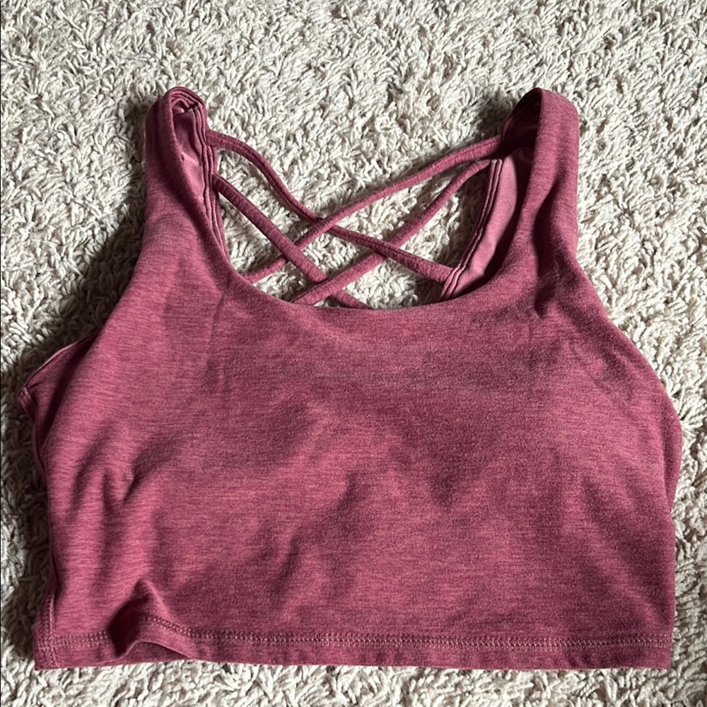 Jockey Pink Crisscross Back Crop Top with pads